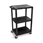 Luxor 42"H 3-Shelf Utility Cart - (12 Options Available) ET16905