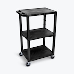 Luxor 42"H 3-Shelf Utility Cart - Electric - (11 Options Available) ET16907