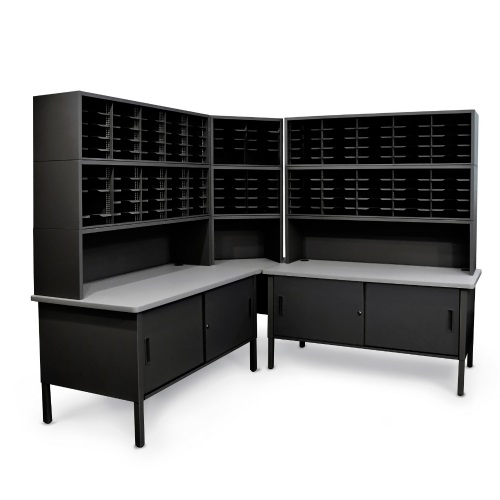 Marvel Mailroom Furniture 120 Slot Corner Literature Organizer With Marvel Mailroom Furniture 120 Slot Corner Literature Organizer With Cabinet 3 Colors Available