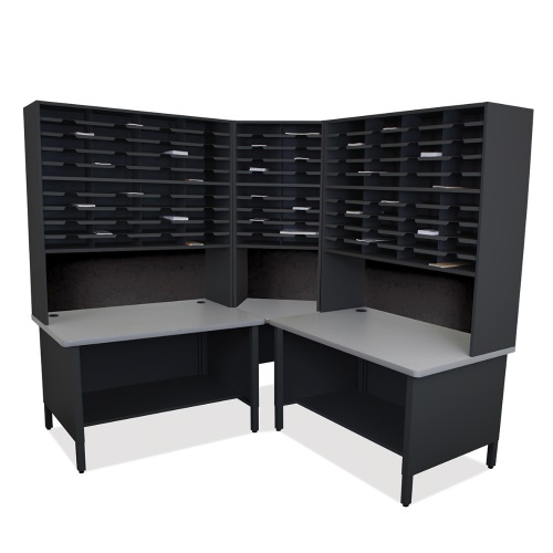 Marvel Mailroom Furniture 100 Slot Corner Literature Organizer With Marvel Mailroom Furniture 100 Slot Corner Literature Organizer With Shelf 3 Colors Available Engineersupply