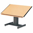 Mayline 8697B - Futur-Matic Drafting Table (37.5" x 72") Black Base - Birch Top ES6890