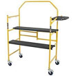 MetalTech I-IMCNT - Jobsite Series 4' Folding Scaffold with Tool Shelf and Safety Rail ES7093