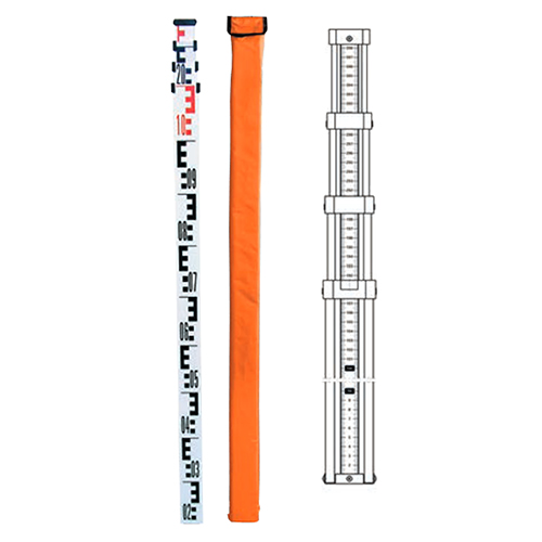  Nedo Aluminum Leveling Rods with Metric Scale - 344122-185