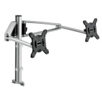 Novus MY Twin Arm Dual Monitor Arm - Rail System - Silver - 910+2269+000 ET12154