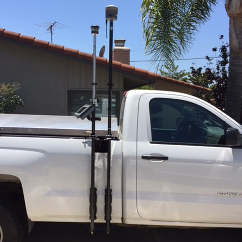  Outrigger Double GPS Pole Truck Mount - Out-1A-DBL-NTX
