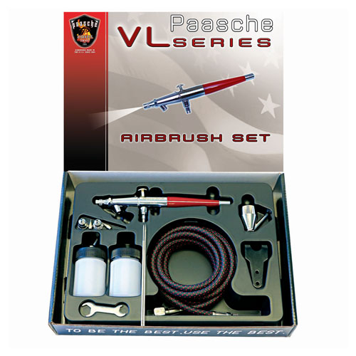 Paasche AirBrush VL Series Three Head Airbrush Set - VL-SET