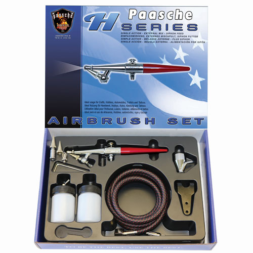Paasche AirBrush H Series Three Head Airbrush Set HSET EngineerSupply