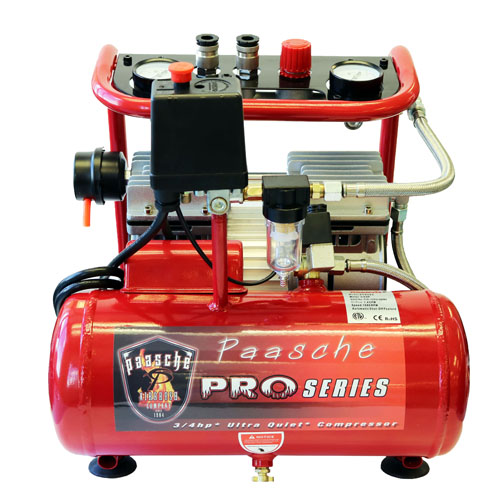  Paasche AirBrush 3/4 HP Oil-less Compressor with Tank - DC850R