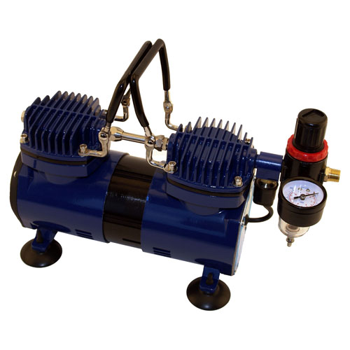 Paasche AirBrush Dual Head 1/4 HP Oil-less Compressor with Auto Shutoff - DA400R