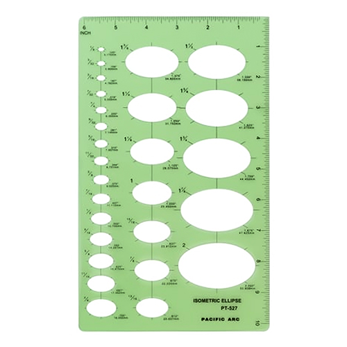  Pacific Arc Isometric Ellipse Template - PT-527