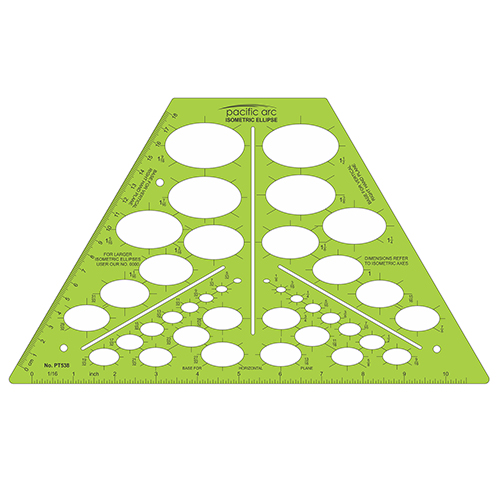  Pacific Arc  Isometric Ellipse Template - PT-538