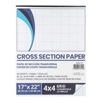 Pacific Arc 50-Sheet Pad: Cross Section Paper 17" x 22", 4 x 4 grid - 1422-12 ET19782
