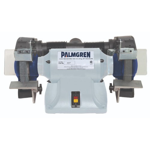 Palmgren 8&quot; Powergrind 3/4HP 220/380V, 3PH Grinder w/Dust Collection - 9682082
