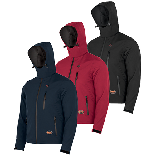  Pioneer Heated Softshell Jacket - Dark Red - (7 Sizes Available)