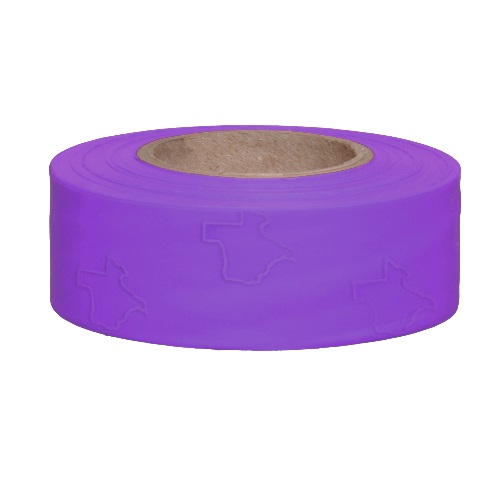 Presco Texas Solid Color Surveying Roll Flagging, Fluorescent Tape