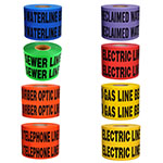 Presco 6" Non-Detectable Underground Warning Tape - 4 Rolls (8 Models Available) ES8179