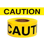 Presco Standard Yellow 2 mil CAUTION Barricade Tape 3" x 300' - B332Y16 (Case of 16 Rolls) ES9809