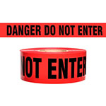 Presco Standard Red 3 mil DANGER DO NOT ENTER Barricade Tape 3" x 1000' - B3103R10 (Case of 8 Rolls) ES9819