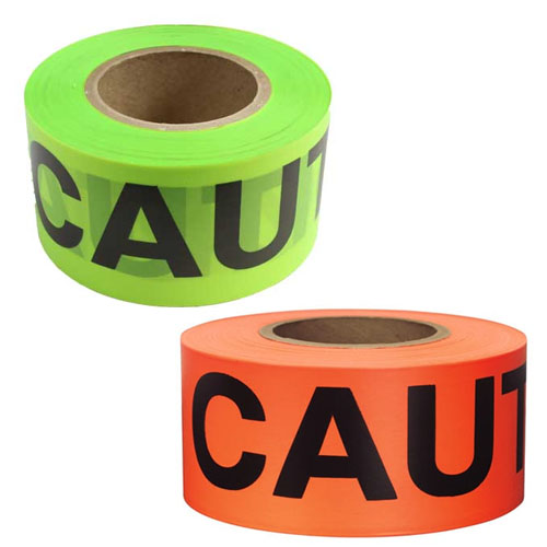  Presco 3 mil High Viz PVC Barricade Tape 3&quot; x 500&#39;  (2 Colors Available)