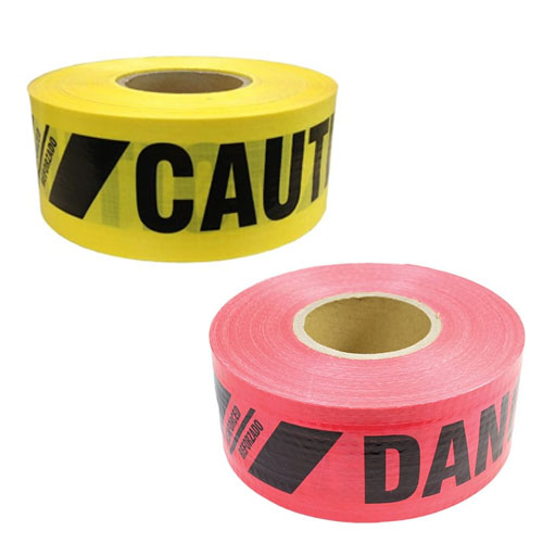  Presco Reinforced Barricade Tape - 3&quot; x 500&#39; - Case of 8 Rolls (2 Colors Available)