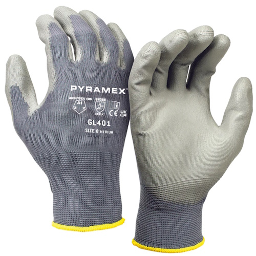 Pyramex Polyurethane Dipped Gloves Hangtag, Size XL - GL401HTXL