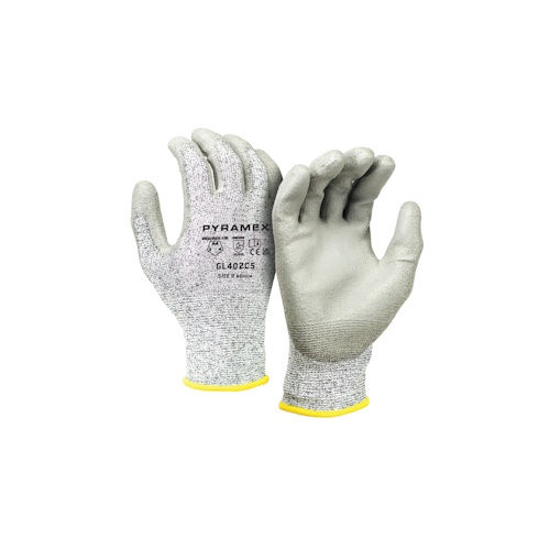 Pyramex Polyurethane Dipped Gloves A4 Cut Hangtag, Size L - GL402C5HTL