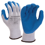 Pyramex Crinkle Latex Dipped Gloves A1 Cut Hangtag, Size L - GL503HTL ET16647