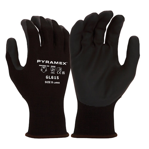 Pyramex Insulated Nitrile Dipped Gloves A2 Cut Hangtag, Size L - GL615HTL