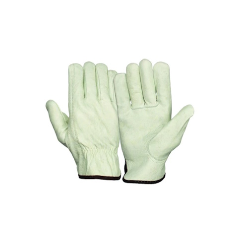 Pyramex Grain Cowhide Leather Driver Gloves w/ Slip-on Cuff Hangtag, Size L - GL2001KHTL