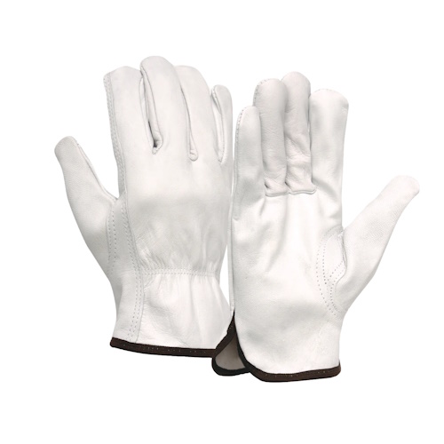 Pyramex Grain Goatskin Leather Driver Gloves w/ Slip-on Cuff Hangtag, Size XL - GL3001KHTXL