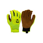 Pyramex Impact Utility Level 1 Leather Palm Gloves Hangtag, Size L - GL202HTL ET16669