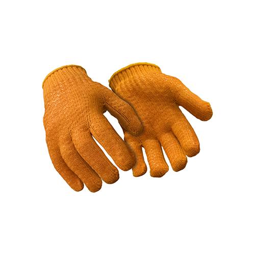  RefrigiWear Acrylic Honeycomb Grip Glove, Orange - 12/Pack - (4 Sizes Available)
