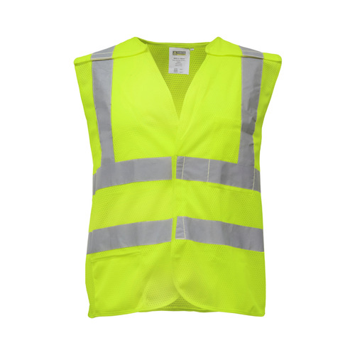  RefrigiWear Break Away Mesh Safety Vest, Lime - (7 Sizes Available)