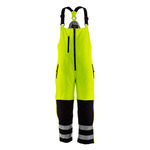 RefrigiWear HiVis Insulated Softshell Bib Overalls (Comfort Rating -20F) Lime/Black - (8 Sizes Available) ET17941