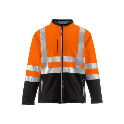  RefrigiWear HiVis Insulated Softshell Jacket (Comfort Rating -20F) Orange/Black - (8 Sizes Available)