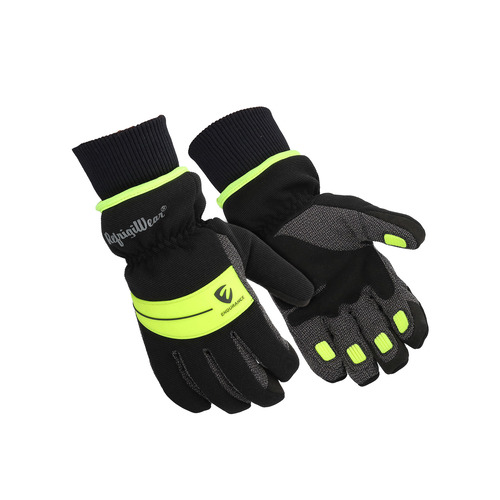  RefrigiWear Endurance Touchscreen Grip Freezer Glove (Comfort Rating -20F), Black/Lime - (3 Sizes Available)