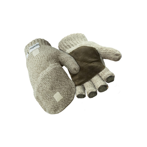  RefrigiWear Premium Wool Convertible Mitt (Comfort Rating 10F) Brown - (2 Sizes Available)