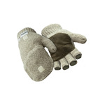 RefrigiWear Premium Wool Convertible Mitt (Comfort Rating 10F) Brown - (2 Sizes Available) ET18813