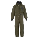 RefrigiWear Iron-Tuff Coveralls with Hood (Comfort Rating -50F) - Regular Fit, Sage - (8 Sizes Available) ET18970