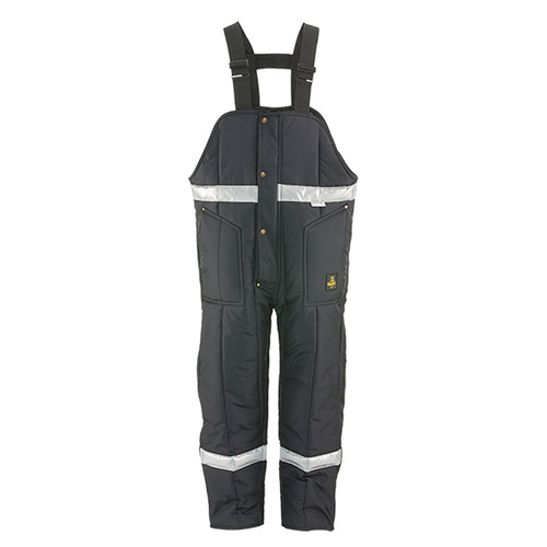  RefrigiWear Iron-Tuff Enhanced Visibility Bib Overalls (Comfort Rating -50F) - Regular Fit, Navy - (8 Sizes Available)