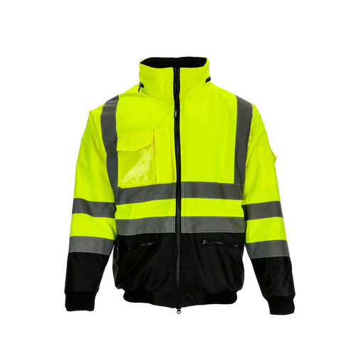  RefrigiWear HiVis Waterproof Bomber Jacket (Comfort Rating 0F) Lime - (8 Sizes Available)