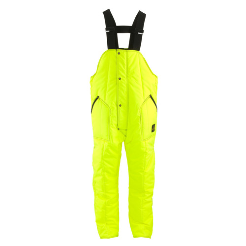 RefrigiWear HiVis Iron-Tuff Bib Overalls (Comfort Rating -50F) - Regular Fit, Lime - (8 Sizes Available)