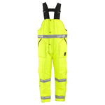 RefrigiWear HiVis Iron-Tuff Bib Overalls with Reflective Tape (Comfort Rating -50F) - Regular Fit, Lime/Silver - (2 Sizes Available) ET19250