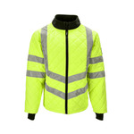 RefrigiWear HiVis Diamond Quilted Jacket (Comfort Rating 30F) Lime - (8 Sizes Available) ET19270