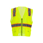 RefrigiWear Safety Vest with Pockets & Radio Loop, Lime - (7 Sizes Available) ET19272