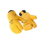 RefrigiWear 3-Finger Mitt with Double Cuff (Comfort Rating -30F) Gold - (2 Sizes Available) ET19281