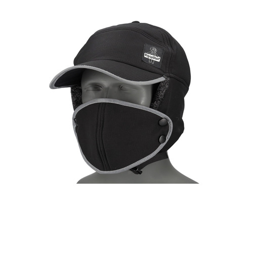  RefrigiWear Trapper Hat with Mask (One Size Fits All) Black - 6800RBLKOSA