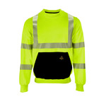 RefrigiWear HiVis Crewneck Sweatshirt, Lime - (8 Sizes Available) ET19292