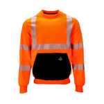 RefrigiWear HiVis Crewneck Sweatshirt, Orange - (8 Sizes Available) ET19293