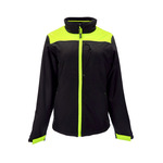 RefrigiWear Women's Two-Tone HiVis Insulated Softshell Jacket (Comfort Rating -20F) Lime/Black - (4 Sizes Available) ET19294